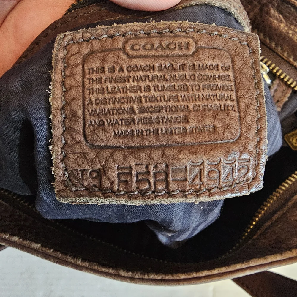 Vintage Coach Bag F5B-4942 Sonoma Tote Nubuck Leather Bag Brown - Picture 12 of 12